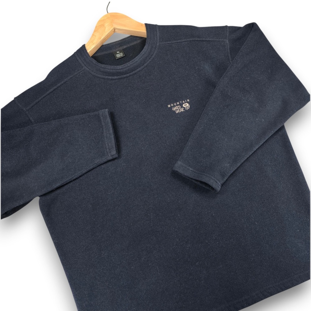 Mountain Hardwear Mens XL Navy Blue Polartec Fleece Pullover Sweatshirt USA Made